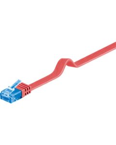 CAT 6A Flat Network Cable U/UTP, rød, 5m