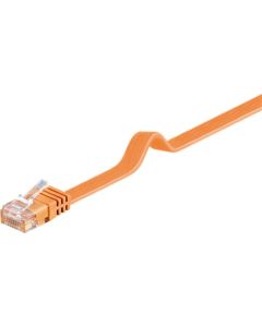 Cat 6 Flat Patch Cable, U/UTP, oransje, 1,5 m