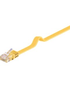 Cat 6 Flat Patch Cable, U/UTP, gul, 2m