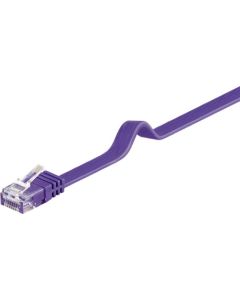 Cat 6 Flat Patch Cable, U/UTP, Violet, 2M