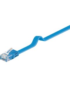 Cat 6 Flat Network Cable, U/UTP, blå, 5m