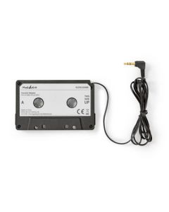 Nedis, kassettadapter 3,5 mm hannplugg svart