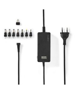 Nedis, Universal AC Power Adapter, Euro / Type C (CEE 7/16), 40 W, 1,80 m, Utgangsspenningsvalg: trykknapp, universal, svart
