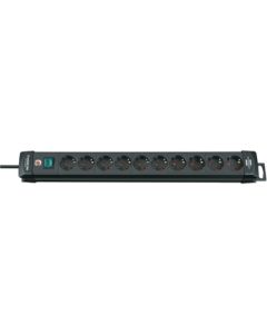 Brennenstuhl, Extension Socket premium-line 10-veis 3,00 m svartbeskyttende kontakt