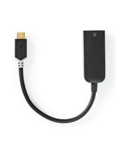 Nedis, USB-adapter USB 3.2 Gen 1 USB Type-C Han RJ45 She 1000 Mbps 0,20 m Rundt gullbelagt PVC Anthracite Window Box med eurolås