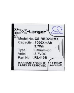 Batteri for Rollei Camera ActionCam 230 - 1000mAh