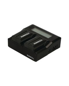 Duracell batterilader for Panasonic CGA-S006 med 2 ladekanaler (unntatt batteri)