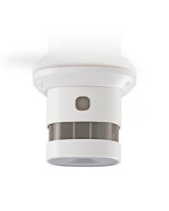 Nedis røykvarsler batterisensor levetid: 10 års måleområde: 0-3 m EN14604 med pauseknapp med testknapp 85 db abs hvit