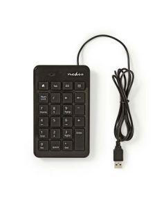 Nedis, numerisk tastatur med kabel USB -svart