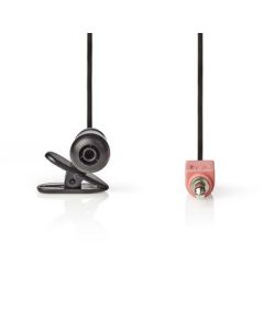 Nedis, kablet mikrofon, kan klippes på, 3,5 mm, svart