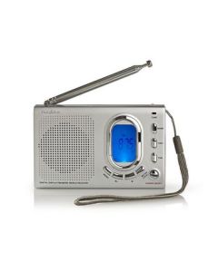 Nedis, UKW Radio, 1.5W, World Render, Alarm Function, Gray