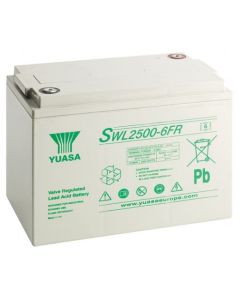 SWL2500-6FR Yuasa blysyrebatteri (High-Drain spesielt for UPS-systemer) (Flammebestandig kasse)