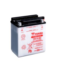 Yuasa YB14-B2 12V batteri for motorsykkel