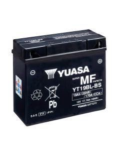 Yuasa YT19BL-BS 12V AGM-batteri for motorsykkel