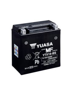 Yuasa YTX16-BS 12V AGM-batteri for motorsykkel