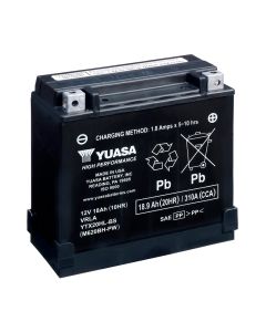 Yuasa YTX20HL-BS-PW 12V AGM-batteri for motorsykkel