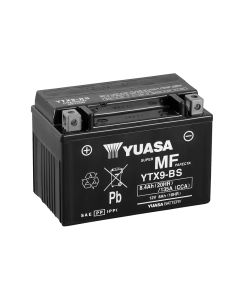 Yuasa YTX9-BS 12V AGM-batteri for motorsykkel