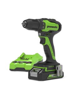 Greenworks, GD24DD35, Boremaskin 35Nm, 24V, m/2Ah batteri og lader