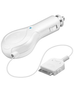 Billader 12V / 24V (med utfoldelseskabel) for Apple iPod / iPhone 3G / iPhone 4