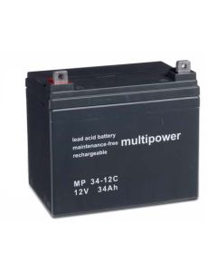 Multipower 12V - 34AH konsulterer batteri for elektriske kjøretøyer