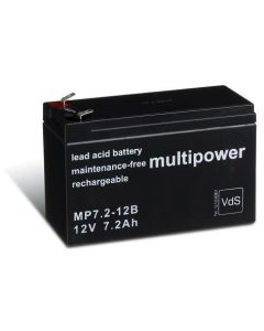 Multipower 12V - 7.2ah (6.3mm)