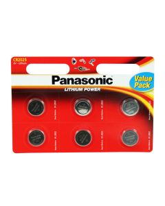 Panasonic CR2025 (6 Stk.) 3V Lithium