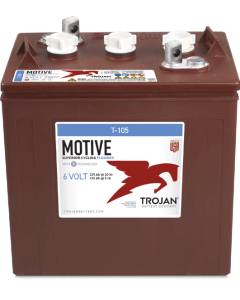 Trojan T105 dypsyklusbatteri - 6V 225Ah / 20h - 185Ah / 5h (EUT-terminal)
