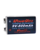 Ipowerus 9V 800mAh oppladbart Li-polymerbatteri (1 stk)