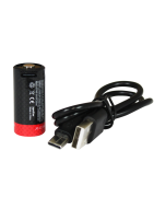 JAPCELL JC123R - CR123 Oppladbar 3.7V Li-ion-batteri 820mAh inkludert USB-C-ladekabel