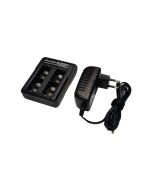 Ipowerus rask smart lader til 4 x 9v
